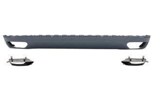 Πίσω Προφυλακτήρας Diffuser Διαχύτης με Exhaust Muffler Tips για AUDI A8 D4 (2010-2014) W12 Design