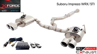 Σύστημα Εξάτμισης Subaru Impreza WRX/STI Sedan 2L FA 20 της X-Force με κλαπέτα Varex και απολήξεις