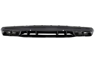 Πίσω Προφυλακτήρας Diffuser για MERCEDES C-Class W205 S205 (2014-2020) C63S Design Black Tips μόνο για AMG Sport Line