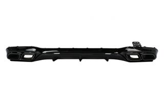 Πίσω Προφυλακτήρας Air Diffuser με Exhaust Muffler Tips για Mercedes E-Class W213 (2016-up) E63 Design All Black