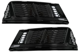 Καπάκια Προβολέων  Side Grilles για Audi A4 B9 Sedan Avant (2016-2018) RS4 Design Black Edition