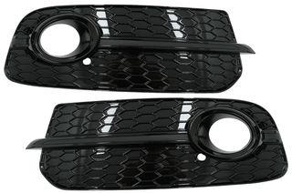 Καπάκια Προβολέων Ομίχλης Side Grilles για Audi Q5 SUV 8R Facelift (2012-2016) Full Black RS Design