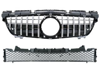 Μπροστινή Μάσκα με Lower Grille Mesh για Mercedes SLK R172 (2011-2015) GT-R Panamericana Design Chrome