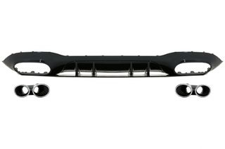 Πίσω Προφυλακτήρας Διαχύτης Diffuser για Mercedes A-Class V177 Sedan (2018-) Chrome Exhaust