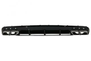Πίσω Προφυλακτήρας Air Diffuser με Chrome Muffler Tips για Mercedes S-Class C217 Coupe (2014-2020) S63 Facelift Design