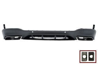 Πίσω Diffuser με Exhaust Muffler Tips για Mercedes GLC X253 SUV (2015-07.2019) Night Package Design