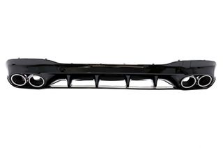 Πίσω Diffuser και Chrome Exhaust Tips για Mercedes CLA X118 Shooting Brake C118 Coupe Sport Line (2019-up) CLA45S Design Aerodynamic Package