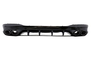 Πίσω Diffuser και Exhaust Tips για Mercedes CLA X118 Shooting Brake C118 Coupe Sport Line (2019-up) CLA45S Design Aerodynamic Night Package