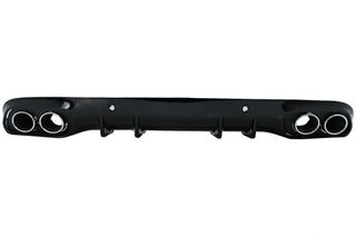 Πίσω Προφυλακτήρας Διαχύτης Diffuser Double Outlet με Exhaust Tips για Mercedes C-Class C205 A205 Coupe Cabriolet (2014-2019) C43 Design