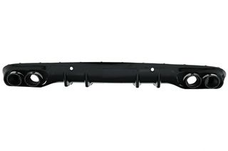 Πίσω Προφυλακτήρας Διαχύτης Diffuser Double Outlet με Exhaust Tips για Mercedes C-Class C205 A205 Coupe Cabriolet (2014-2019) C43 Design Night Package