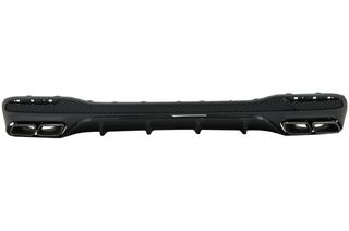 Πίσω Diffuser με Exhaust Muffler Tips για Mercedes GLE W166 SUV Sport Line (2015-2018) Night Package