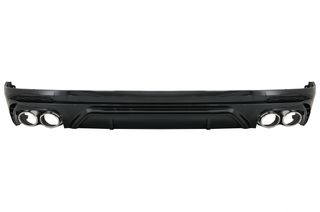 Πίσω Προφυλακτήρας Spoiler Διαχύτης Diffuser Double Outlet για Audi Q5 SUV FY S-Line (2018-2020) Silver Tips