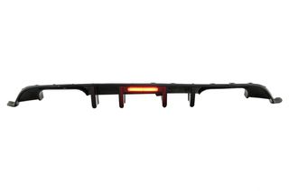 Πίσω Προφυλακτήρας Air Diffuser για VW Golf 7.5 (2017-2019) R Look Piano Black με LED Red Reflector