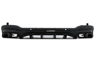 Πίσω Diffuser με Black Exhaust Muffler Tips για Mercedes GLC SUV X253 Facelift (2020-up) GLC63 Design Night Package