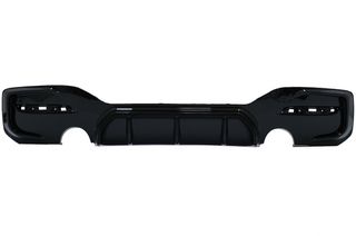 Πίσω Προφυλακτήρας Spoiler Διαχύτης Diffuser Twin Outlet Single για BMW 1 Series F20 F21 LCI (2015-2019) Piano Black