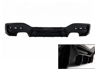 Πίσω Προφυλακτήρας Spoiler Διαχύτης Diffuser Twin Double Outlet για BMW 1 Series F20 F21 LCI (2015-2019) Piano Black Competition Design