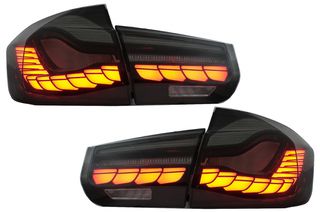 OLED Φανάρια Πίσω Μετατροπή σε M4 Design για Bmw 3 Series F30 Pre LCI & LCI (2011-2019) F35 F80 Red Smoke με Dynamic Φλας
