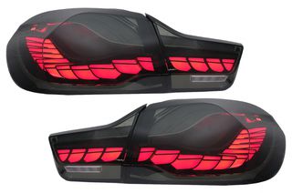 OLED Φανάρια Πίσω για Bmw 4 Series F32 F33 F36 M4 F82 F83 (2013-03.2019) Red Smoke με Dynamic Φλας