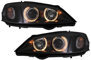 Φανάρια Εμπρός για Opel Vauxhall Astra G (09.1997-02.2004) Halo Rims Lamps Black