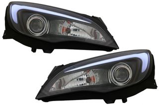 LED DRL Φανάρια Εμπρός για Opel Astra J (2010-2015) TUBE LIGHT BLACK