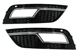 Καπάκια Προβολών Ομίχλης για Audi A4 B8 facelift (2012-2015) RS4 Design Black & Chrome