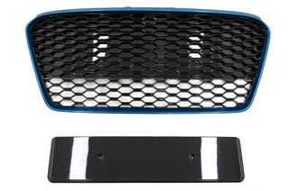 Μπροστινή Μάσκα για Audi R8 42 1st Generation Facelift (2013-2015) RS Design Glossy Black Blue