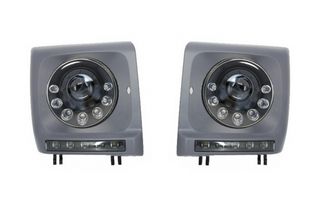 LED Μπροστά Φανάρια Black Bi-Xenon Look με DRL Καπάκια για Mercedes G-Class W463 (1989-2012)