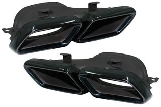 Απολήξεις Εξάτμισης Μπούκες για Mercedes C-Class W205 S205 C205 A205 E-Class W213 S-Class W222 GLE C292 GLE W166 GLC W253 X253 C253 C217 (2014-up) Black Emerald