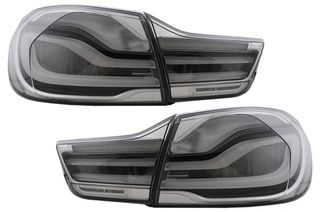 Full LED Bar Πίσω Φανάρια για BMW 4 Series F32 F33 F36 (2013-2016) Smoke με στατικό φλας