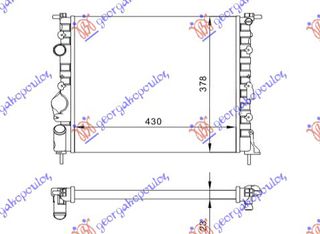 ΨΥΓΕΙΟ ΒΕΝΖ-A/C (43x38) Χ/ΒΒ(ΒΙΔ.ΒΕΝ) για RENAULT CLIO 01-06/CAMPUS 04-/THALIA 01-