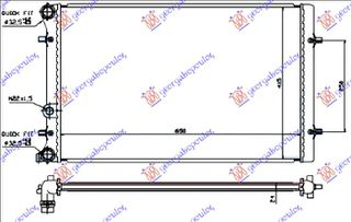 ΨΥΓΕΙΟ ΒΕΝΖΙΝΗ/ΠΕΤΡΕΛΑΙΟ ΜΗΧΑΝΙΚΟ/ΑΥΤΟΜΑΤΟ +/-Α/C (650x415x25) (MAHLE BEHR) για VW GOLF IV 98-04 για