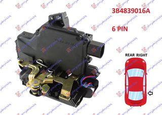 ΚΛΕΙΔΑΡΙΑ ΠΟΡΤΑΣ ΠΙΣΩ ΗΛΕΚΤ/ΚΗ (6pin) (Α ΠΟΙΟΤΗΤΑ) για VW GOLF IV 98-04