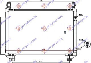 ΨΥΓΕΙΟ A/C 1.4 D4D ΠΕΤΡΕΛΑΙΟ (515x325χ16) για TOYOTA YARIS 17-20