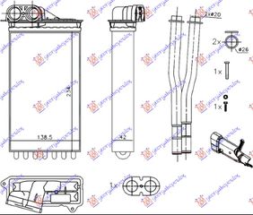 ΨΥΓΕΙΟ ΚΑΛΟΡΦΕΡ +AC (M) (235x140x42) για PEUGEOT 107 06-12