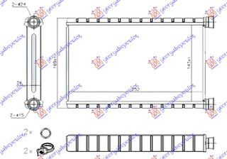 ΨΥΓΕΙΟ ΚΑΛΟΡΙΦΕΡ (BR) (143x250x26) ΤΥΠΟΥ DENSO για BMW SERIES 1 (E82/88) COUPE/CABRIO 07-13