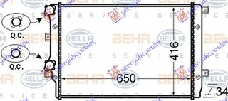 ΨΥΓΕΙΟ 1.4 TSi ΒΕΝΖΙΝΗ (650x410)(MAHLE BEHR) για VW SCIROCCO 14-