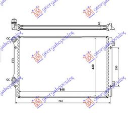 ΨΥΓEΙΟ 1.8 FSi-2.0 TFSi ΒEΝΖΙΝΗ (650x450x34) (MECHANICAL) για SKODA OCTAVIA 5 04-08
