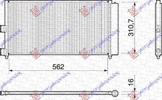 ΨΥΓΕΙΟ A/C 1,2-1,4i8/16V-1,3-1,9JTD(57x31) για FIAT IDEA 04-10