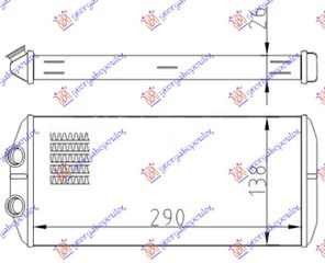 ΨΥΓΕΙΟ ΚΑΛΟΡΙΦΕΡ (BR) (290x140x26) ΤΥΠΟΥ DENSO για PEUGEOT PARTNER 08-15