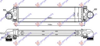 ΨΥΓΕΙΟ INTERCOOLER 2.0 D ΠΕΤΡΕΛΑΙΟ (660x145x64) ΠΑΡΟΧΕΣ ΙΣΙΑ για VOLVO XC60 08-13