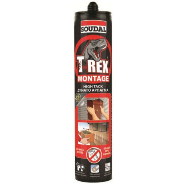 Κόλλα T-Rex Montage λευκή 310ml SOUDAL ( 35924 )