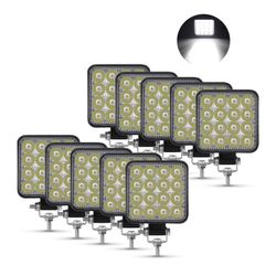 LED αδιάβροχος τετράγωνος προβολέας 48W 12-24V 4100LM 6500K IP67 Τεμάχια 10-thumb-1