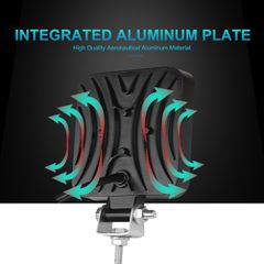 LED αδιάβροχος τετράγωνος προβολέας 48W 12-24V 4100LM 6500K IP67 Τεμάχια 10-thumb-4