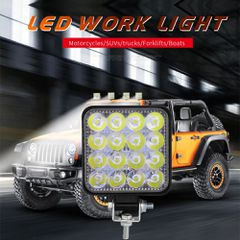 LED αδιάβροχος τετράγωνος προβολέας 48W 12-24V 4100LM 6500K IP67 Τεμάχια 10-thumb-6