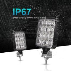 LED αδιάβροχος τετράγωνος προβολέας 48W 12-24V 4100LM 6500K IP67 Τεμάχια 10-thumb-8