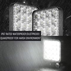 LED αδιάβροχος τετράγωνος προβολέας 48W 12-24V 4100LM 6500K IP67 Τεμάχια 10-thumb-13