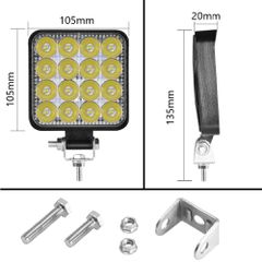 LED αδιάβροχος τετράγωνος προβολέας 48W 12-24V 4100LM 6500K IP67 Τεμάχια 10-thumb-17
