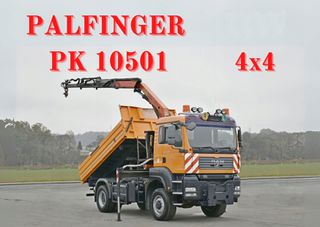 Ανατροπή + Γερανός MAN 2008 TGA 18.360 * PK 10501 + ραδιόφωνο *4x4