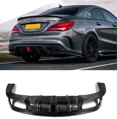 ΠΙΣΩ ΣΠΟΙΛΕΡ Carbon Fiber Rear Bumper Lip Diffuser Side Splitters for Mercedes Benz CLA Class W117