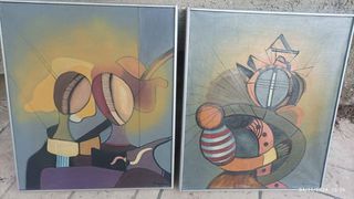 Σετ Πίνακες ζωγραφικής Ρίτα Νικήτα 1978